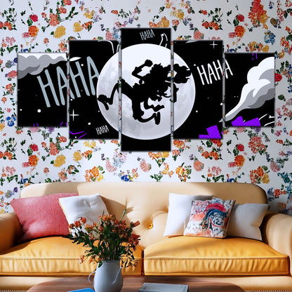 One Piece Canvas Wall Art - Luffy Gear 5 Sun God 5 Piece Split Panel Anime Poster - Framed Ready to Hang Living Room & Man Cave Decor - OP5070