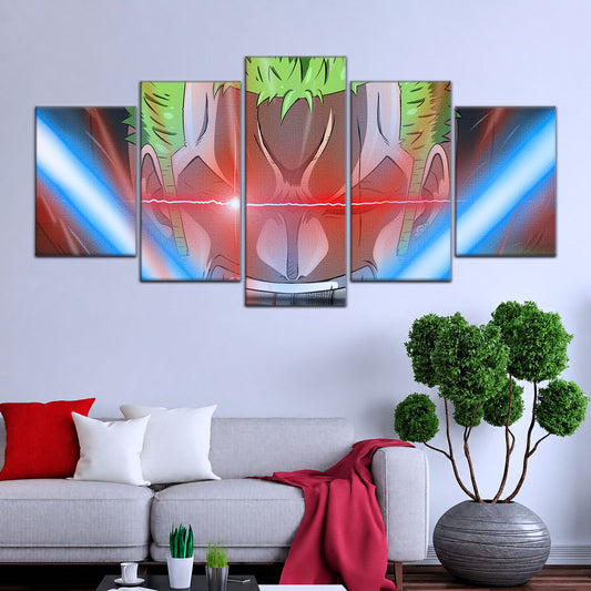 One Piece Canvas Wall Art - OP5077 - Roronoa Zoro Three Sword Style