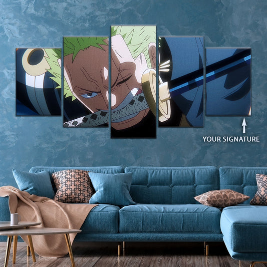 One Piece Canvas Wall Art - OP5082 - Roronoa Zoro Three Sword Style