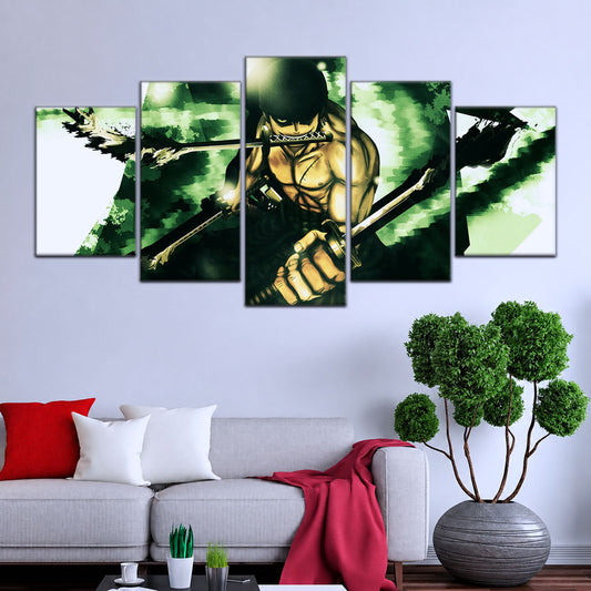 One Piece Canvas Wall Art - OP5085 - Roronoa Zoro Three Sword Style