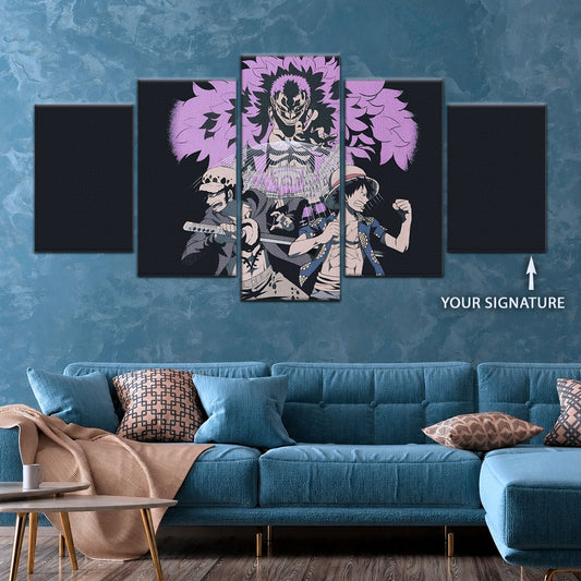 One Piece Canvas Wall Art - OP5097 - Monkey D. Luffy - Trafalgar Law - Donquixote Doflamingo
