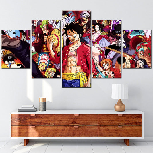 One Piece Canvas Wall Art - OP5109 - Monkey D. Luffy - Roronoa Zoro - Sanji - Straw Hat Crew