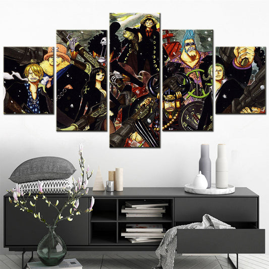 One Piece Canvas Wall Art - OP5115 - Monkey D. Luffy - Roronoa Zoro - Sanji - Straw Hat Crew