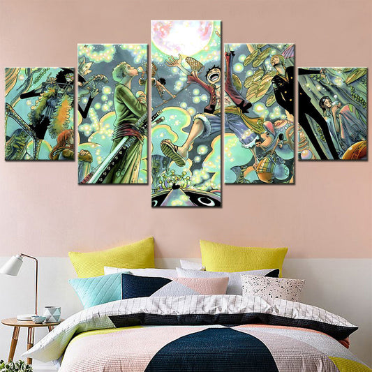 One Piece Canvas Wall Art - OP5116 - Monkey D. Luffy - Roronoa Zoro - Sanji - Straw Hat Crew
