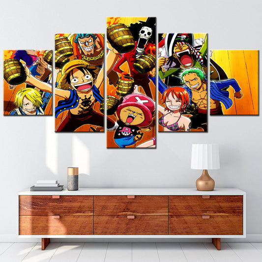 One Piece Canvas Wall Art - OP5117 - Monkey D. Luffy - Roronoa Zoro - Sanji - Straw Hat Crew