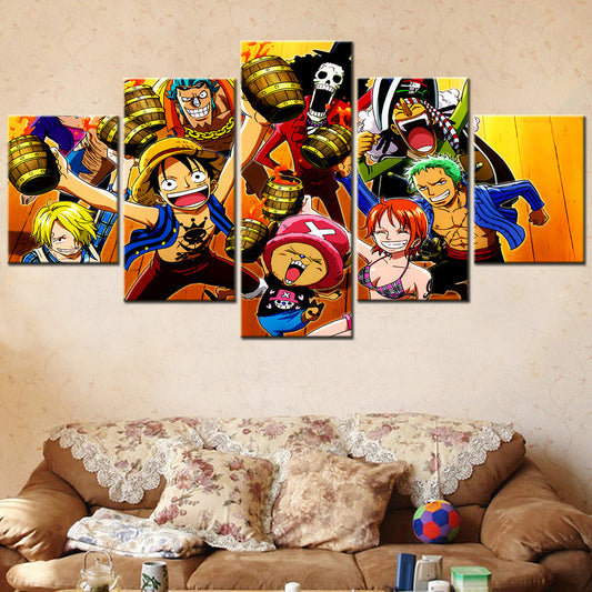 One Piece Canvas Wall Art - OP5117 - Monkey D. Luffy - Roronoa Zoro - Sanji - Straw Hat Crew