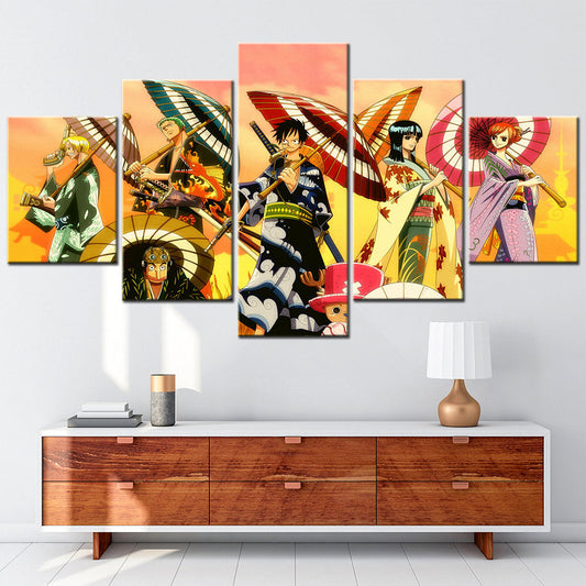 One Piece Canvas Wall Art - OP5118 - Monkey D. Luffy - Roronoa Zoro - Sanji - Straw Hat Crew