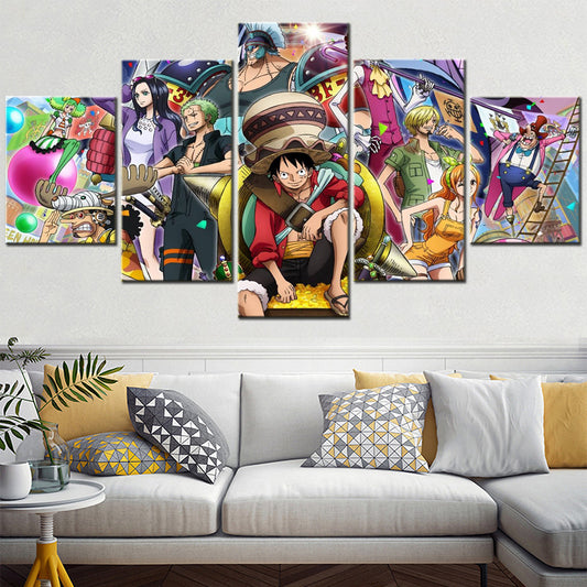 One Piece Canvas Wall Art - OP5119 - Monkey D. Luffy - Roronoa Zoro - Sanji - Straw Hat Crew