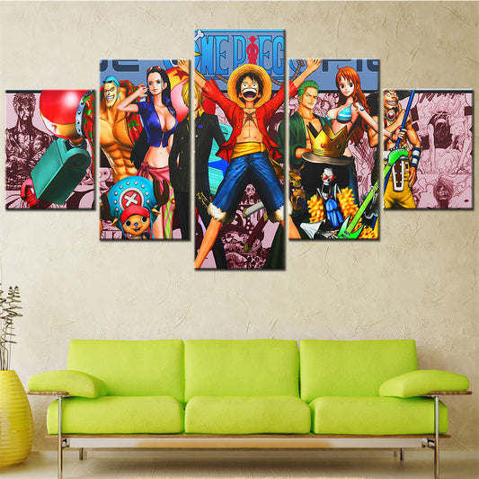 One Piece Canvas Wall Art - OP5130 - Monkey D. Luffy - Roronoa Zoro - Sanji - Straw Hat Crew