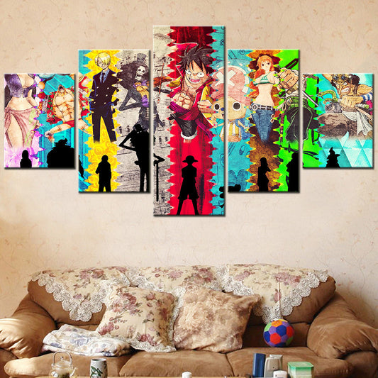 One Piece Canvas Wall Art - OP5140 - Monkey D. Luffy - Roronoa Zoro - Sanji - Straw Hat Crew