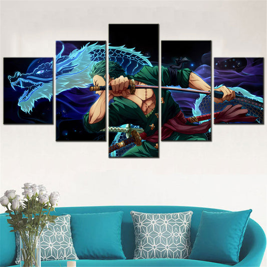 One Piece Canvas Wall Art - OP5163 - Roronoa Zoro Three Sword Style