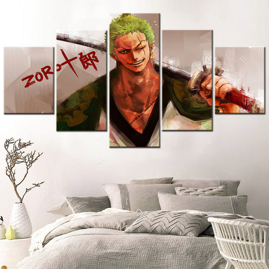 One Piece Canvas Wall Art - OP5164 - Roronoa Zoro Three Sword Style
