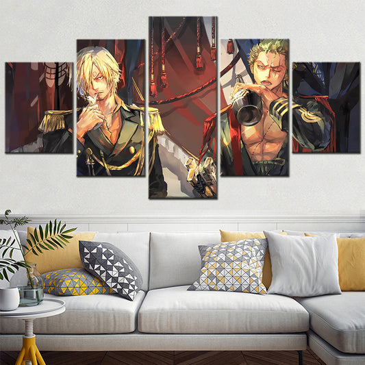 One Piece Canvas Wall Art - OP5165 - Roronoa Zoro Three Sword Style - Sanji