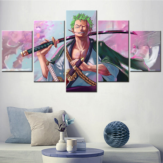 One Piece Canvas Wall Art - OP5166 - Roronoa Zoro Three Sword Style