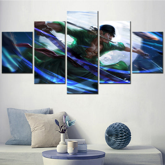 One Piece Canvas Wall Art - OP5167 - Roronoa Zoro Three Sword Style