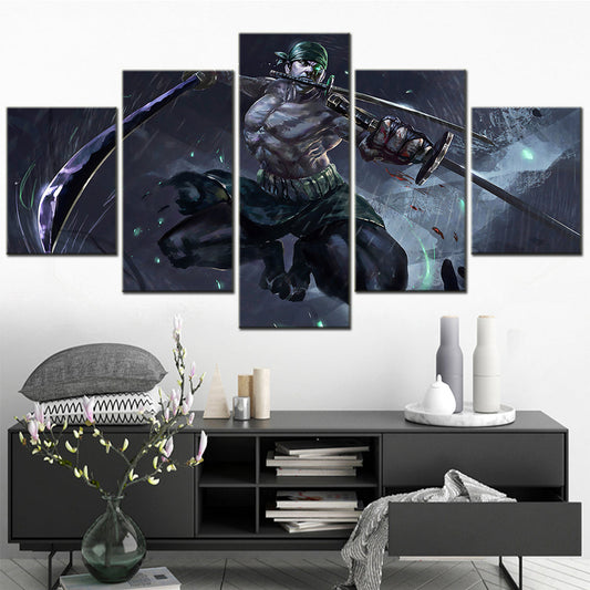 One Piece Canvas Wall Art - OP5169 - Roronoa Zoro Three Sword Style