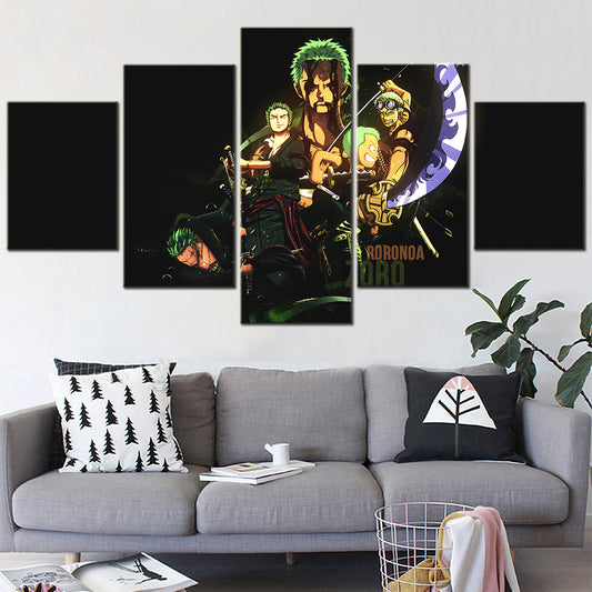 One Piece Canvas Wall Art - OP5170 - Roronoa Zoro Three Sword Style