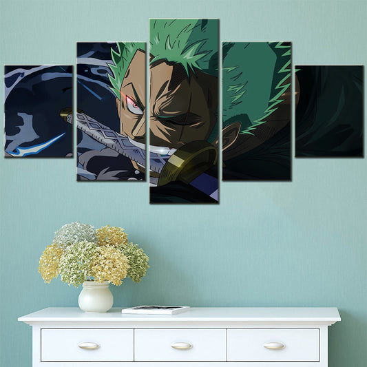 One Piece Canvas Wall Art - OP5173 - Roronoa Zoro Three Sword Style