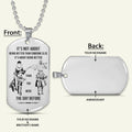OPD016 - It's Not About Being Better Than Someone Else - It's About Being Better Than You Were The Day Before - Monkey D. Luffy - Roronoa Zoro - One Piece Dog Tag - Engrave Silver Dog Tag