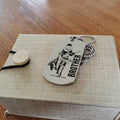 OPD020 - Brother Forever - Monkey D. Luffy - Roronoa Zoro - One Piece Dog Tag - Engrave Double Sided Silver Dog Tag