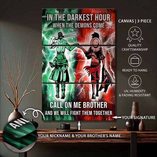 One Piece - 3 Piece Wall Art - OP001 - Call On me Brother - Monkey D. Luffy - Roronoa Zoro - One Piece Canvas