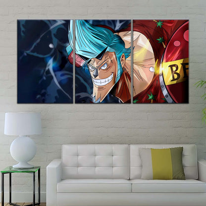 One Piece Wall Art - OP5002 - Blue Hair Franky - One Piece Poster - One Piece Canvas