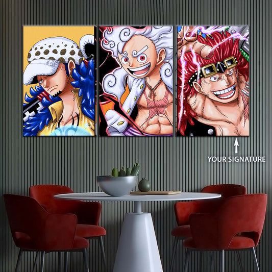 One Piece Wall Art - OP5008 - Eustass Kid Gear 5 - Monkey D. Luffy - Trafalgar Law - One Piece Poster - One Piece Canvas