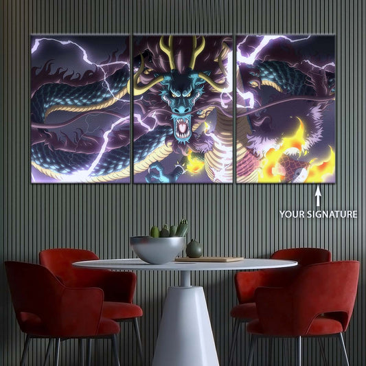 One Piece Wall Art - OP5035 - Kaido Thunderstorm - One Piece Poster - One Piece Canvas