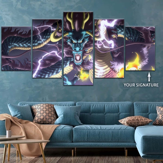 One Piece Wall Art - OP5035 - Kaido Thunderstorm - One Piece Poster - One Piece Canvas