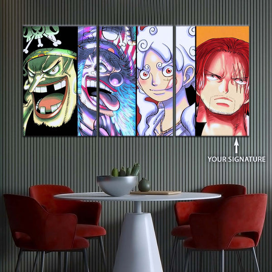 One Piece Wall Art - OP5069 - Monkey D. Luffy Gear 5 - Buggy & Teach - One Piece Poster - One Piece Canvas