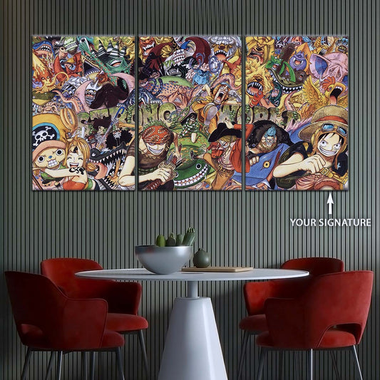 One Piece Wall Art - OP5072 - One Piece Strong World - Monkey D. Luffy - Franky - Sanji - Usopp - Nico Robin - Roronoa Zoro - Brook - Nami - Tony Tony Chopper - One Piece Poster - One Piece Canvas