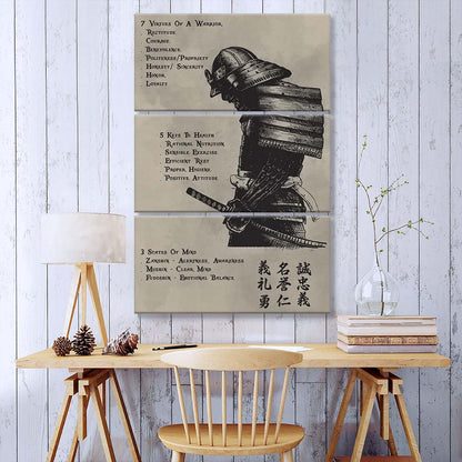 Samurai - 3 Piece Wall Art - SA021 - 7 5 3 CODE - Samurai Canvas