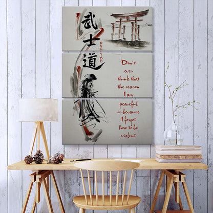 Samurai - 3 Piece Wall Art - SA071 - Don't Ever Think That The Reason - Samurai Canvas