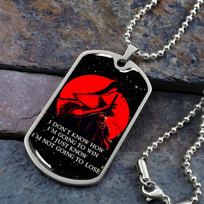 Samurai - SADL011 - IF - Show No Mercy - Bushido - Katana - Ronin - Miyamoto Musashi - Samurai Dog Tag - Military Ball Chain - Luxury Dog Tag