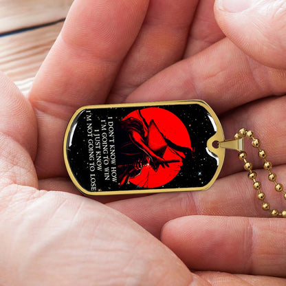 Samurai - SADL011 - IF - Show No Mercy - Bushido - Katana - Ronin - Miyamoto Musashi - Samurai Dog Tag - Military Ball Chain - Luxury Dog Tag