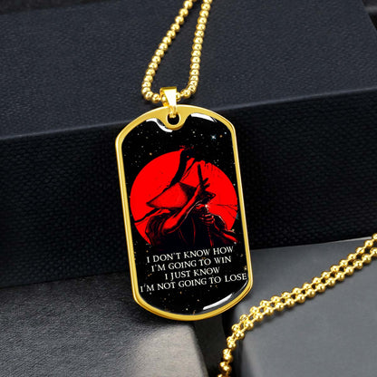 Samurai - SADL011 - IF - Show No Mercy - Bushido - Katana - Ronin - Miyamoto Musashi - Samurai Dog Tag - Military Ball Chain - Luxury Dog Tag