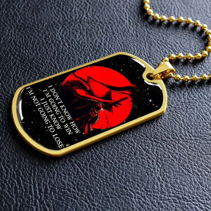 Samurai - SADL011 - IF - Show No Mercy - Bushido - Katana - Ronin - Miyamoto Musashi - Samurai Dog Tag - Military Ball Chain - Luxury Dog Tag