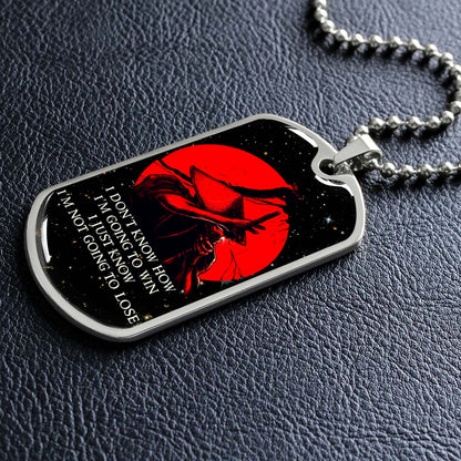 Samurai - SADL011 - IF - Show No Mercy - Bushido - Katana - Ronin - Miyamoto Musashi - Samurai Dog Tag - Military Ball Chain - Luxury Dog Tag