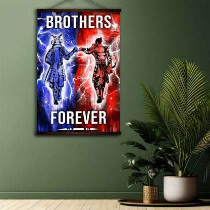 Samurai Wall Art - Samurai Poster - Samurai Canvas - Brothers Forever - Bushido - Katana - Ronin - Miyamoto Musashi - SA101 - Vertical Poster - Vertical Canvas