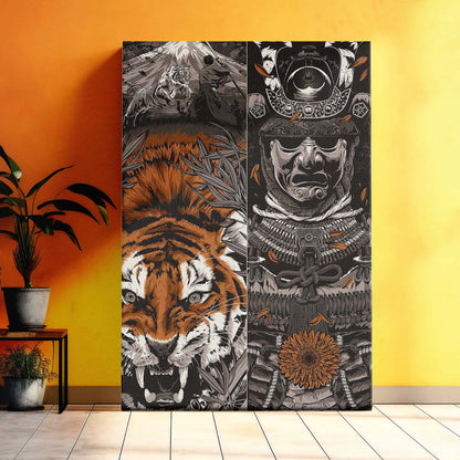 Samurai Wall Art - Samurai Poster - Samurai Canvas - Samurai - SA032 - Vertical Poster - Vertical Canvas
