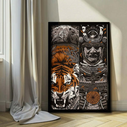 Samurai Wall Art - Samurai Poster - Samurai Canvas - Samurai - SA032 - Vertical Poster - Vertical Canvas