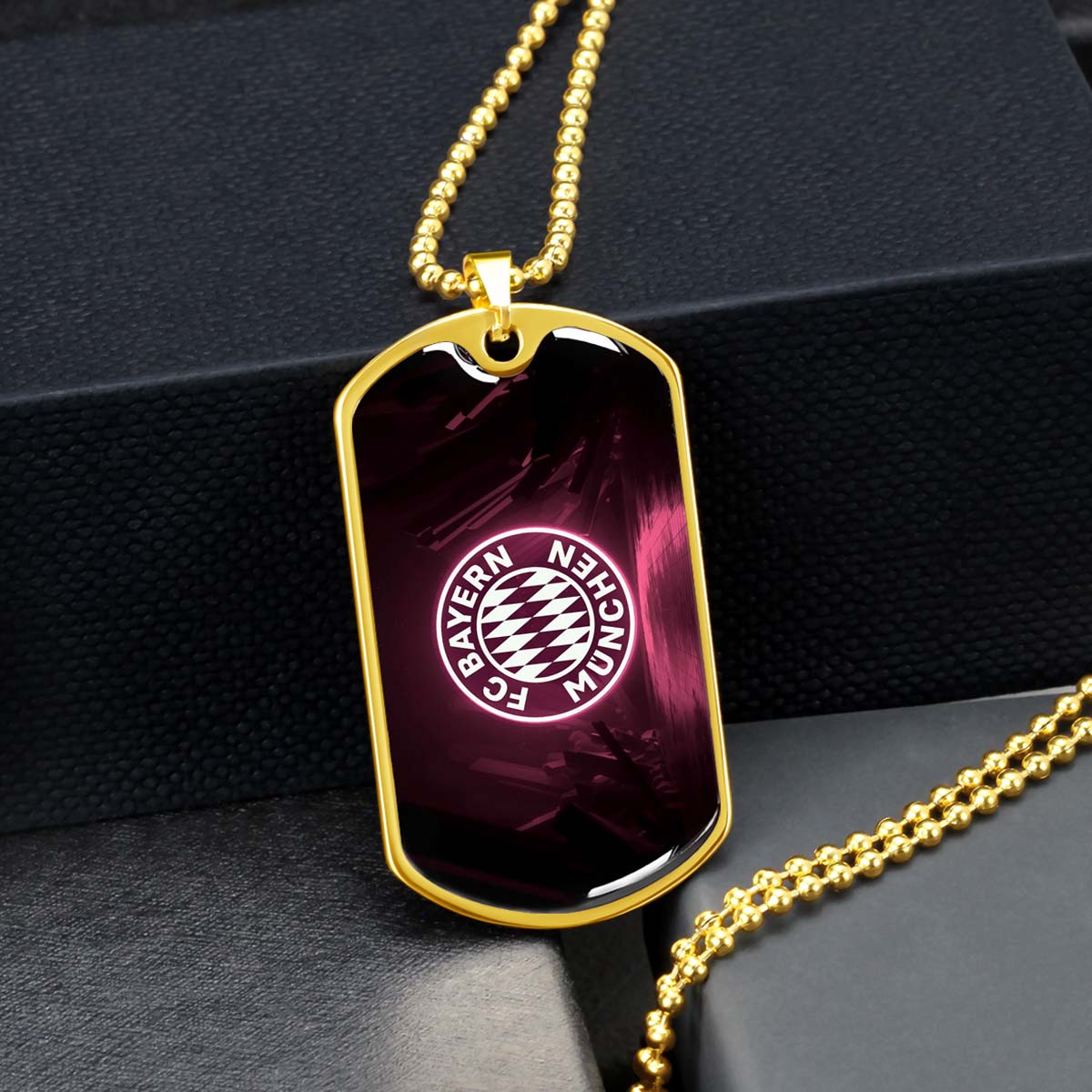 Soccer - SCD002 - FC Bayern Munich - Soccer Dog Tag - Military Ball Chain - Luxury Dog Tag