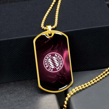 Soccer - SCD002 - FC Bayern Munich - Soccer Dog Tag - Military Ball Chain - Luxury Dog Tag