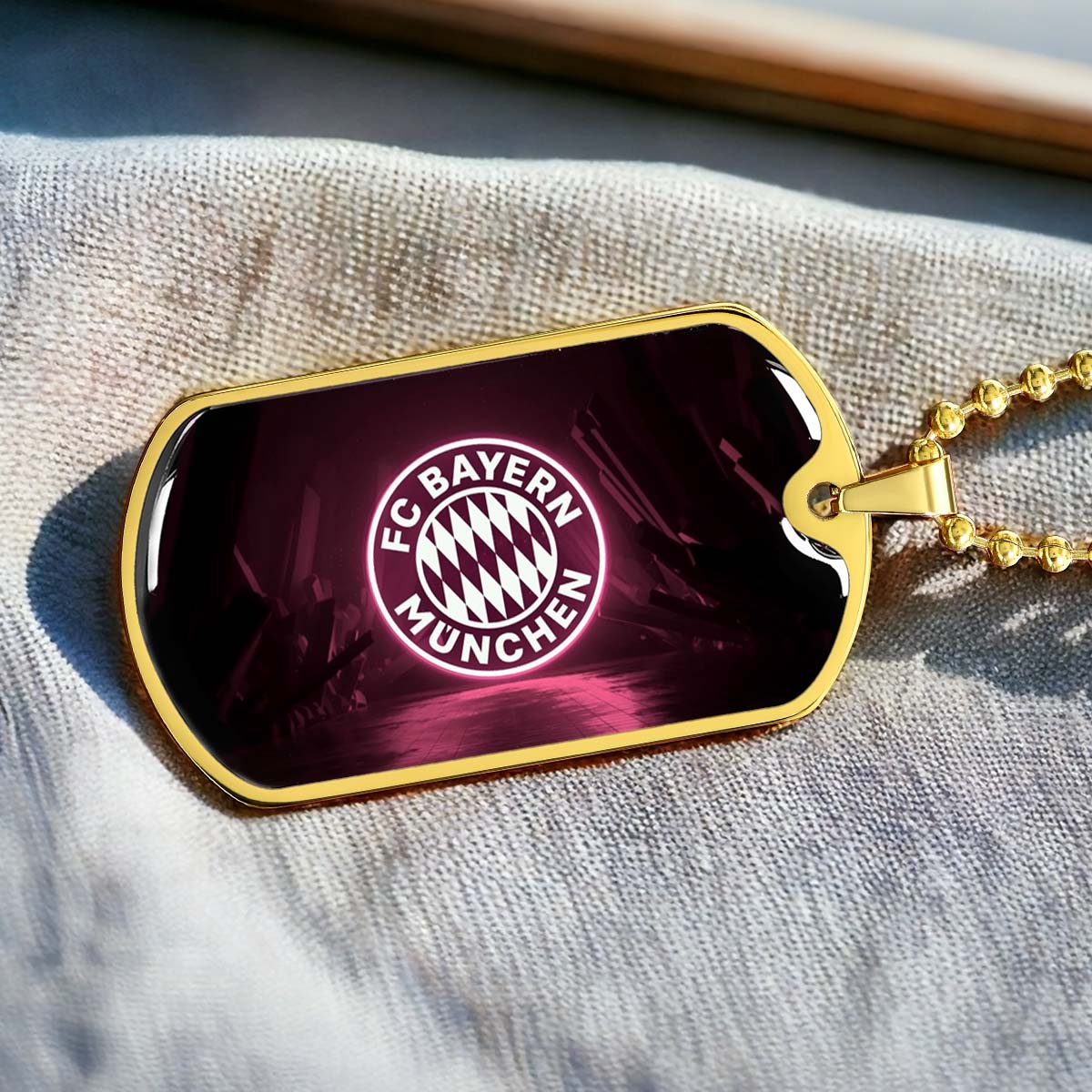 Soccer - SCD002 - FC Bayern Munich - Soccer Dog Tag - Military Ball Chain - Luxury Dog Tag