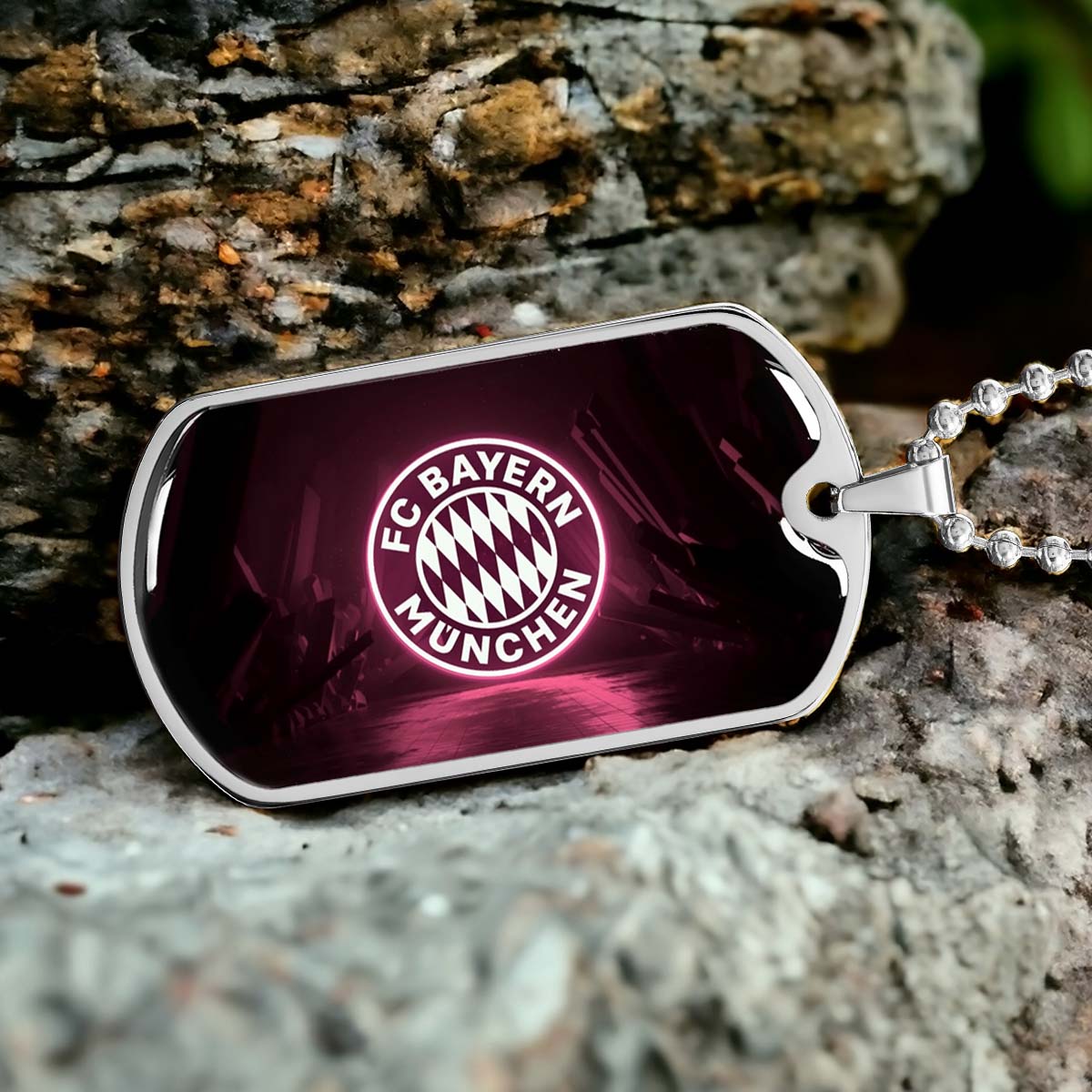 Soccer - SCD002 - FC Bayern Munich - Soccer Dog Tag - Military Ball Chain - Luxury Dog Tag