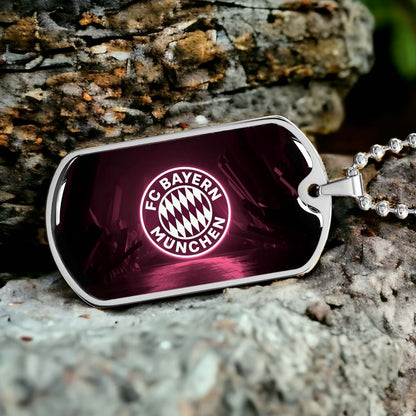 Soccer - SCD002 - FC Bayern Munich - Soccer Dog Tag - Military Ball Chain - Luxury Dog Tag