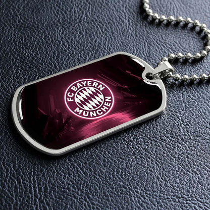 Soccer - SCD002 - FC Bayern Munich - Soccer Dog Tag - Military Ball Chain - Luxury Dog Tag