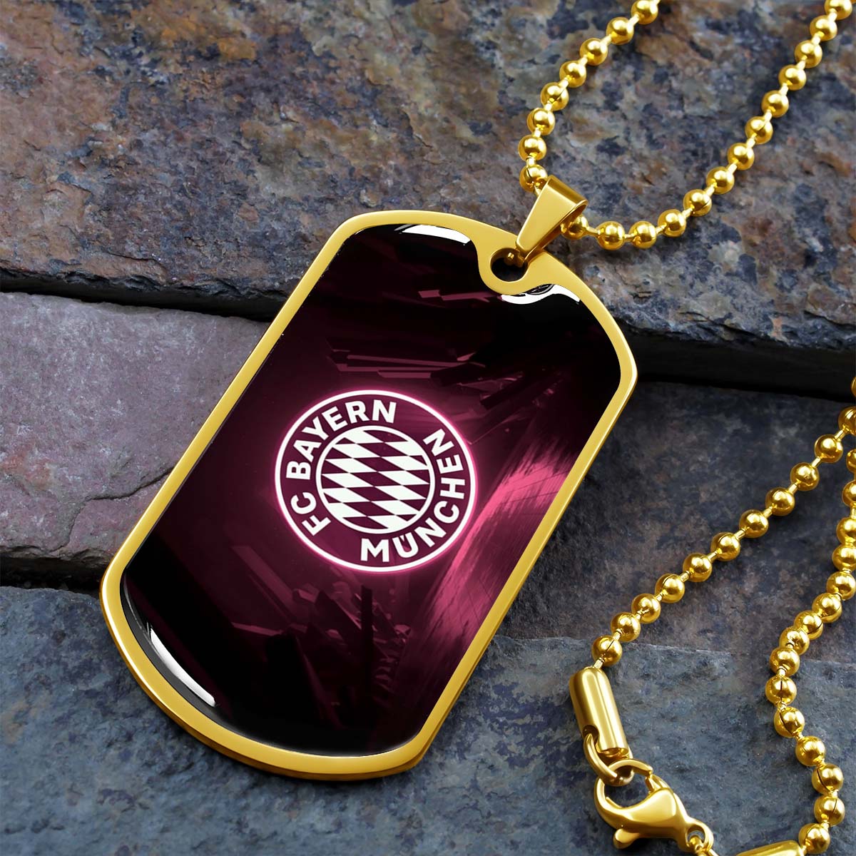 Soccer - SCD002 - FC Bayern Munich - Soccer Dog Tag - Military Ball Chain - Luxury Dog Tag