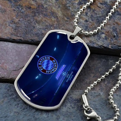Soccer - SCD003 - FC Bayern Munich - UEFA Champions League - Soccer Dog Tag - Military Ball Chain - Luxury Dog Tag
