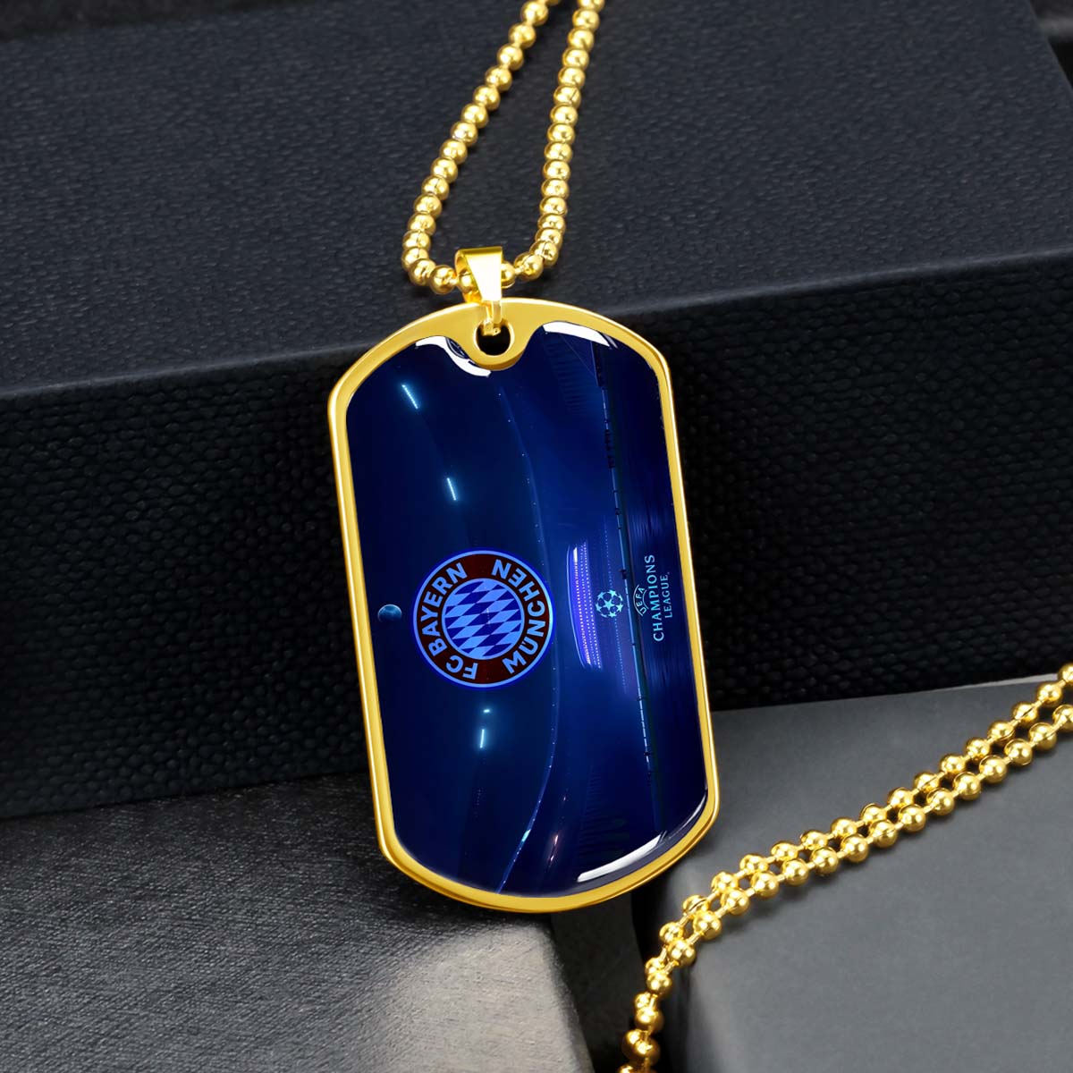 Soccer - SCD003 - FC Bayern Munich - UEFA Champions League - Soccer Dog Tag - Military Ball Chain - Luxury Dog Tag